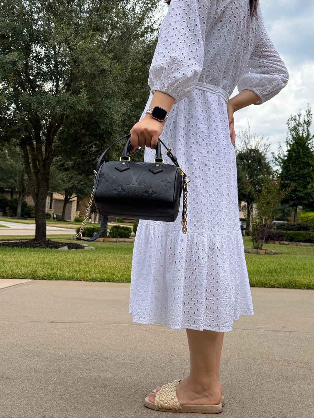 Designer Black Leather Top-Handle Satchel